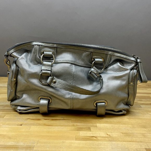 Coach Cambridge Alexa Silver Satchel Bag 14094 Used - Picture 2 of 10